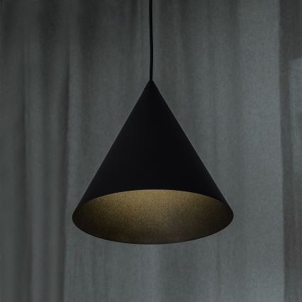 Pendellamp aan snoer ETNA II 1x E27/15W/230V Ø 25 cm zwart