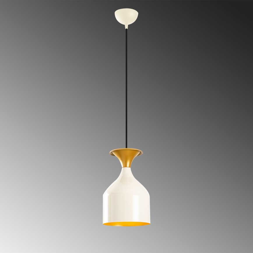 Pendellamp aan snoer SIVANI 1xE27/40W/230V wit/koperkleurig