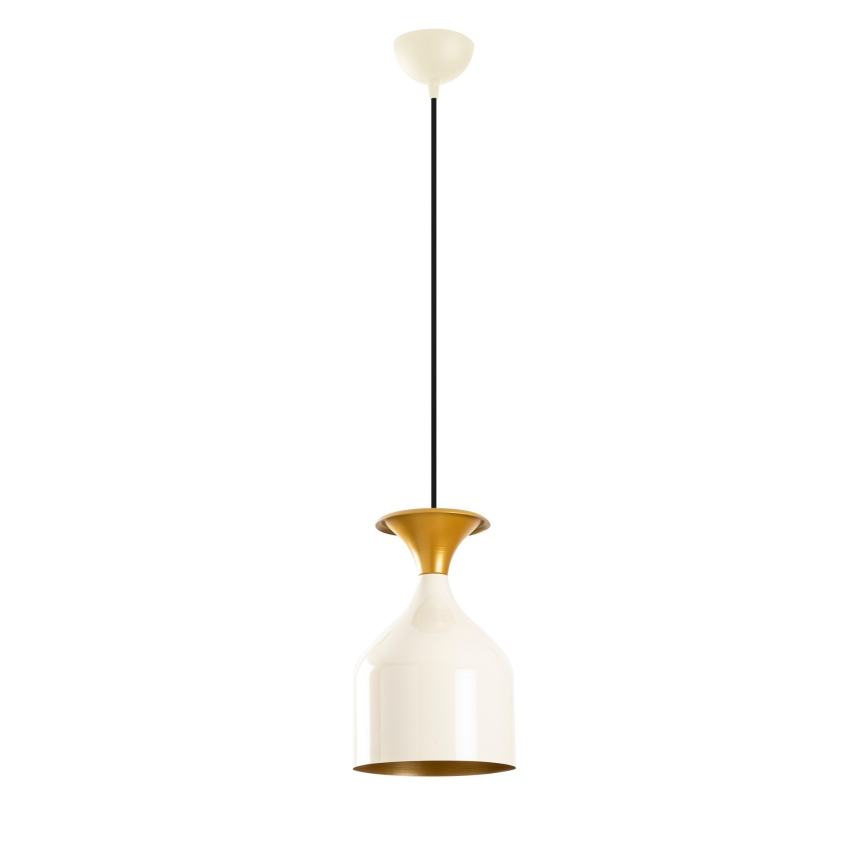 Pendellamp aan snoer SIVANI 1xE27/40W/230V wit/koperkleurig