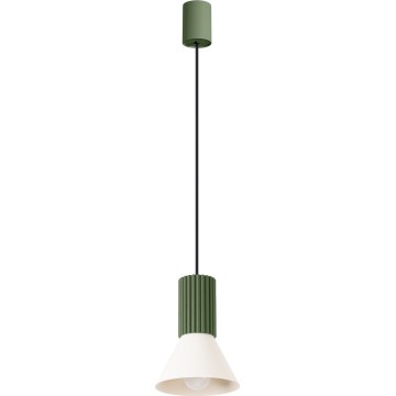 Pendellamp ESTRIA met snoer 1xE14/10W/230V Ø 14 cm groen