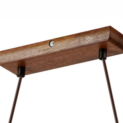 Pendellamp met kabel AIDA 2xE27/60W/230V Ø 35 cm eiken/walnoot