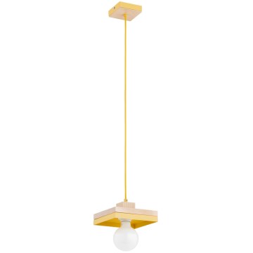 Pendellamp met kabel MIKO 1xE27/15W/230V geel/beige