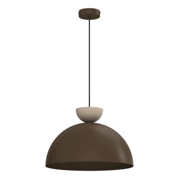 Pendellamp met kabel NEVIS 1xE27/15W/230V Ø 38 cm bruin