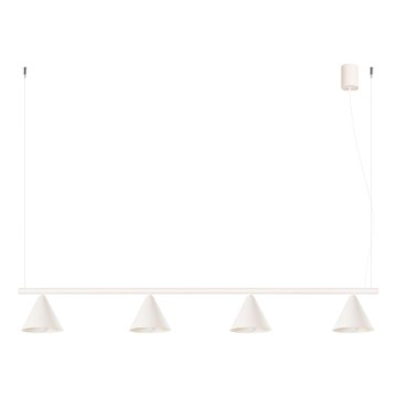 Pendellamp met kabel NOX 4xE14/10W/230V crème