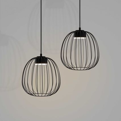 Pendellamp met kabel OVELLA 1x GX53/10W/230V Ø 25 cm zwart