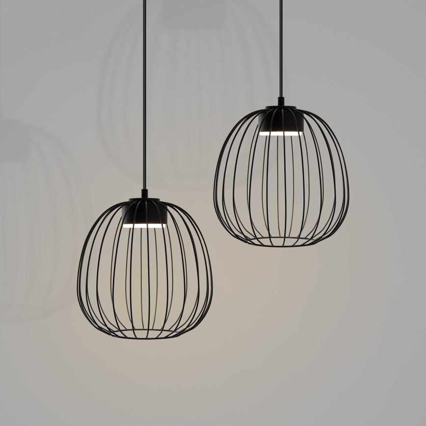Pendellamp met kabel OVELLA 1x GX53/10W/230V Ø 25 cm zwart