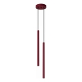 Pendellamp met kabel PASTELO 2xG9/8W/230V rood