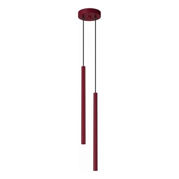 Pendellamp met kabel PASTELO 2xG9/8W/230V rood