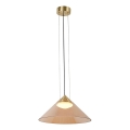 Pendellamp met kabel PRESTO 1xGX53/10W/230V Ø 42 cm goud/rookbeige