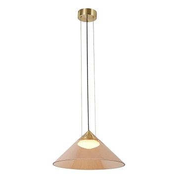 Pendellamp met kabel PRESTO 1xGX53/10W/230V Ø 42 cm goud/rookbeige