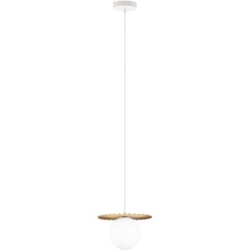 Pendellamp met kabel SUNPLISS, 1xG9/10W/230V, Ø 20 cm, goud/crème