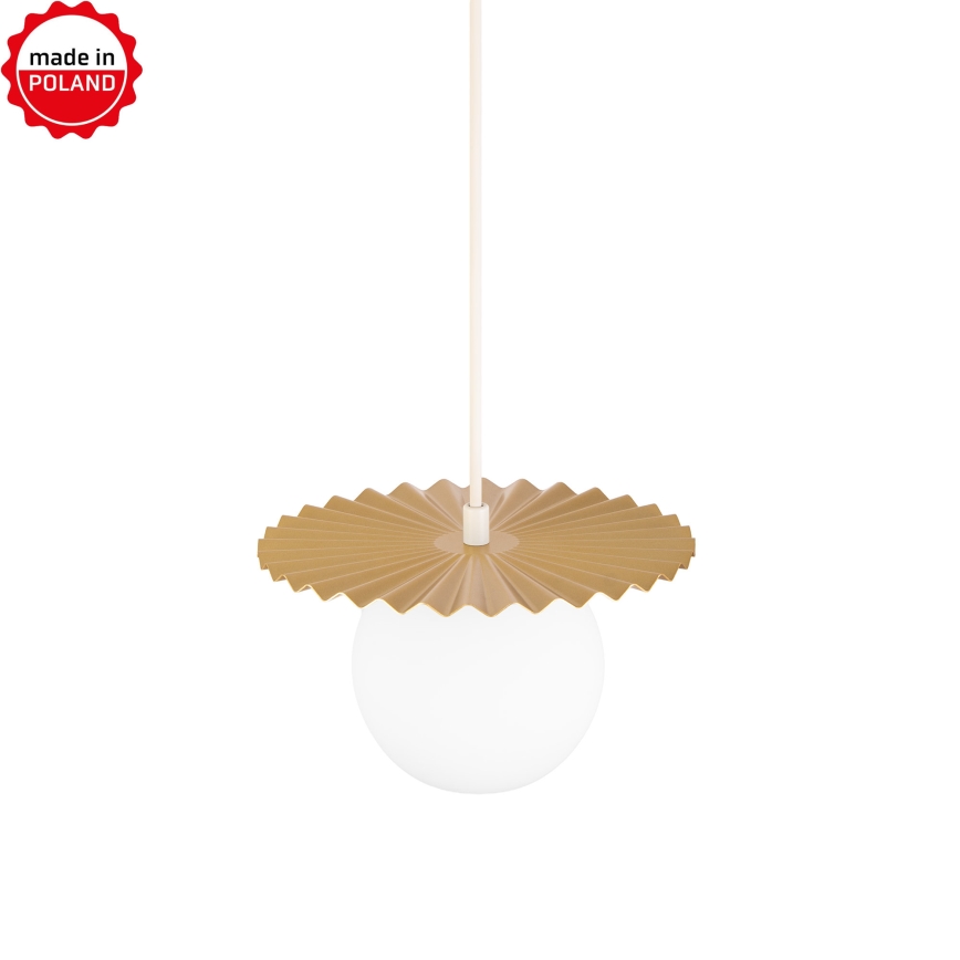 Pendellamp met kabel SUNPLISS, 1xG9/10W/230V, Ø 20 cm, goud/crème