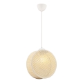 Pendellamp met snoer DRUM 1xE27/60W/230V crème