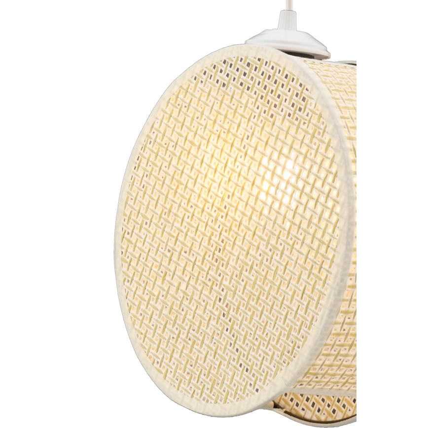 Pendellamp met snoer DRUM 1xE27/60W/230V crème