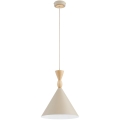 Pendellamp met snoer FERYT 1xE27/15W/230V beige