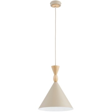 Pendellamp met snoer FERYT 1xE27/15W/230V beige
