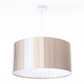 Pendellamp met snoer STRIPES 1xE27/60W/230V Ø 60 cm beige