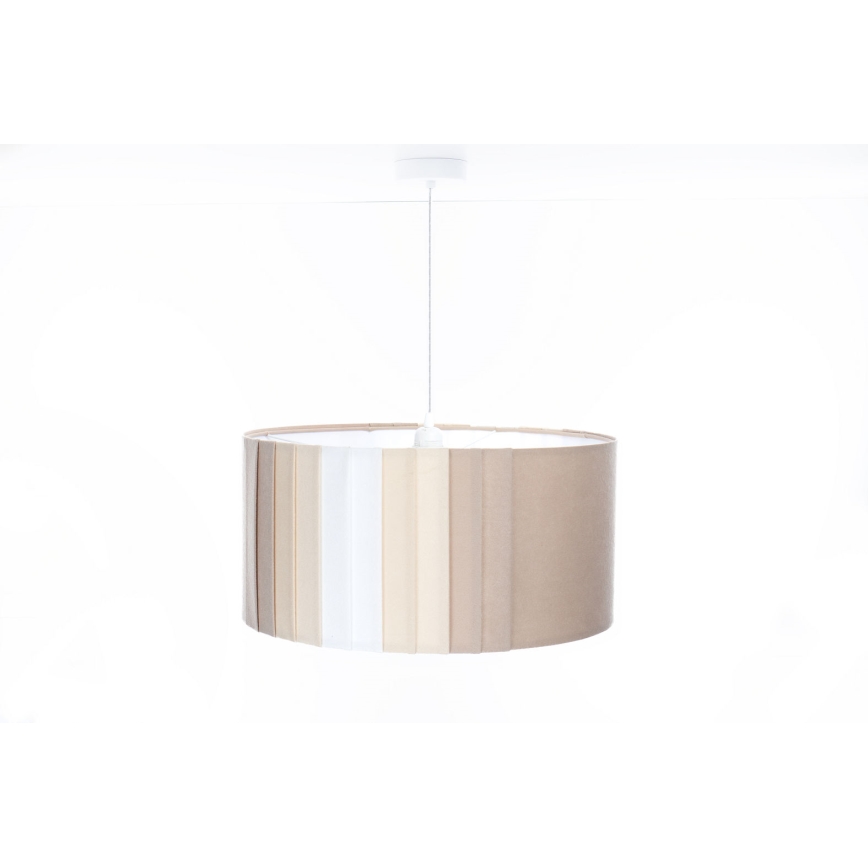 Pendellamp met snoer STRIPES 1xE27/60W/230V Ø 60 cm beige