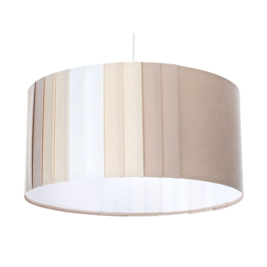 Pendellamp met snoer STRIPES 1xE27/60W/230V Ø 60 cm beige