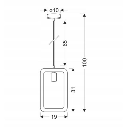 Pendellamp OSTOR met kabel 1xE27/40W/230V beige/zwart