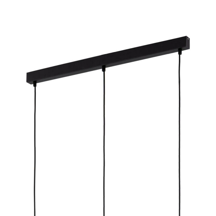 Pendellamp SEBO 3x E27/15W/230V zwart/rookbeige