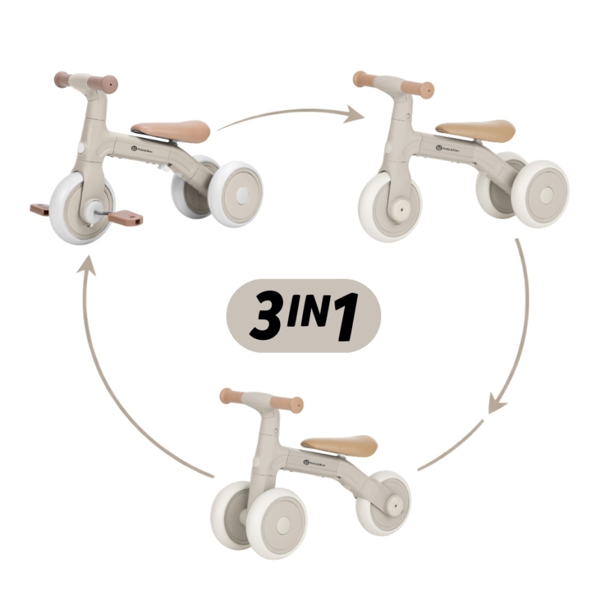 PETITE&MARS - 3-in-1 kinderloopfiets BINGO ivoorwit