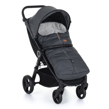 PETITE&MARS - SET Kinder voetenzak 3-in-1 JIBOT + muffs voor kinderwagen JASIE grijs
