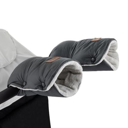 PETITE&MARS - SET Kinder voetenzak 3-in-1 JIBOT + muffs voor kinderwagen JASIE grijs