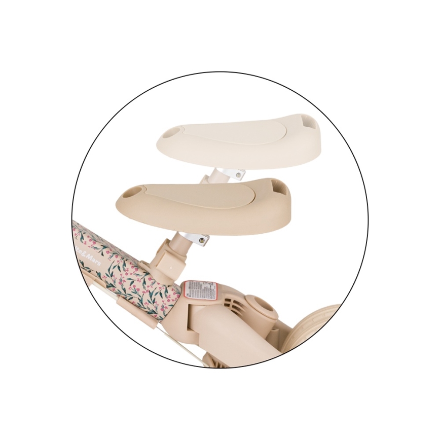 PETITE&MARS - 5-in-1 kinderdriewieler TURBO LIMITED Pink Meadow