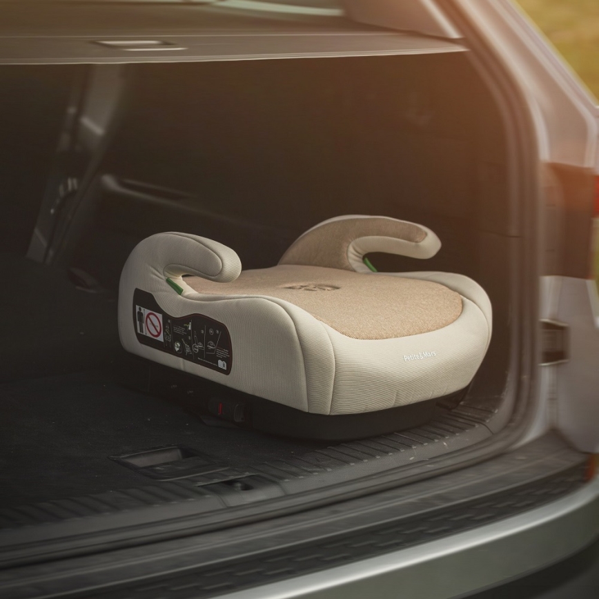 PETITE&MARS - Autoverhoger stoel OPTIMUS PRO i-Maat 125-150 cm (22-36 kg) beige