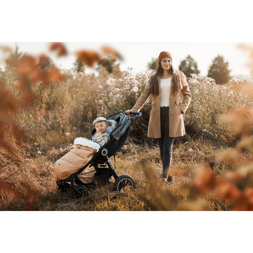 PETITE&MARS - Baby voetenzak 4in1 COMFY Elegant Caramel/Beige bruin