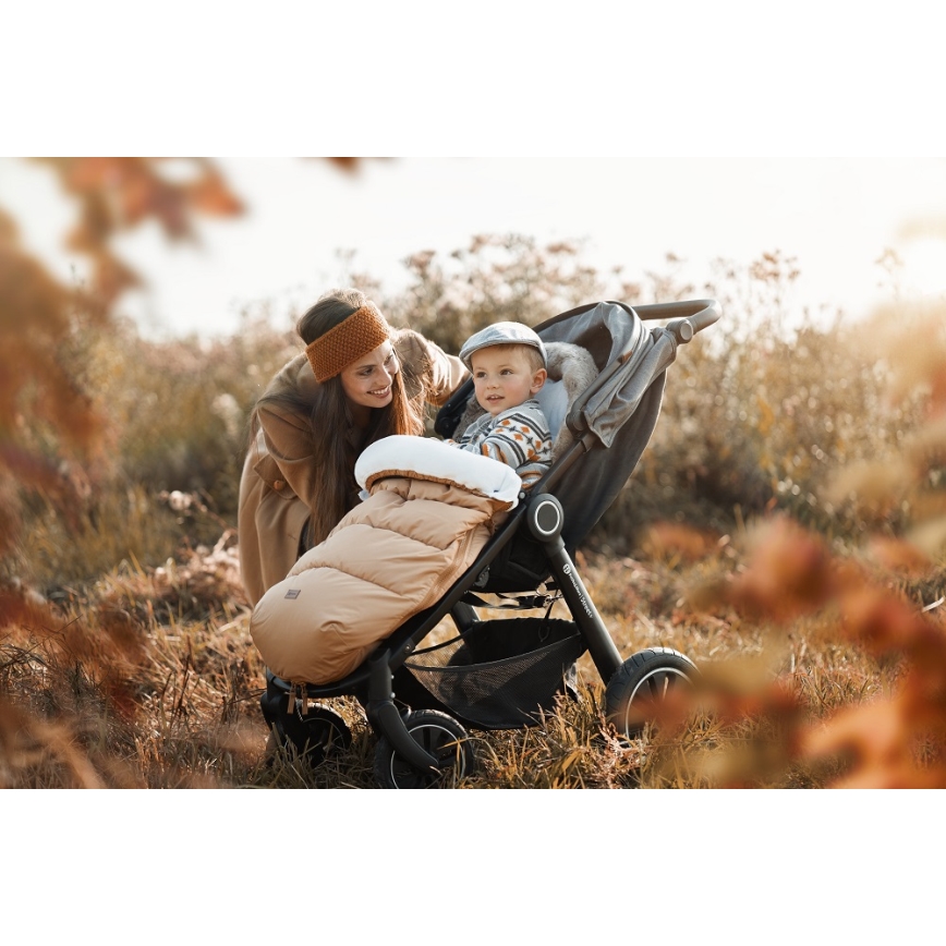 PETITE&MARS - Baby voetenzak 4in1 COMFY Elegant Caramel/Beige bruin