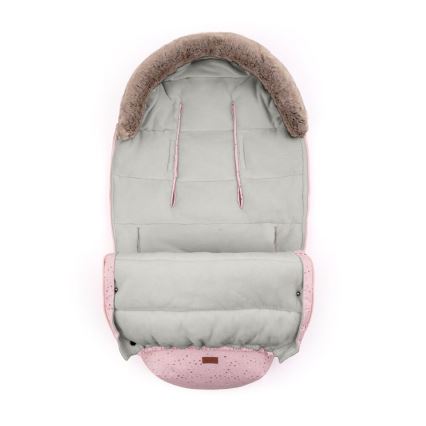 PETITE&MARS - Baby voetenzak 4in1 COMFY Glossy Princess/Grey roze