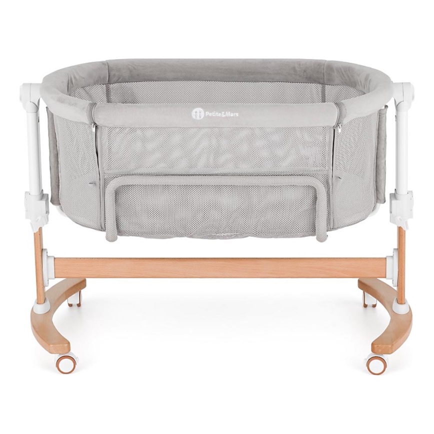 PETITE&MARS - Baby wieg 2in1 GLORY grijs