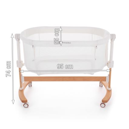 PETITE&MARS - Baby wieg 2in1 GLORY grijs