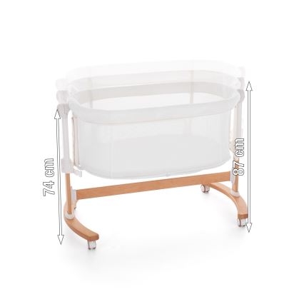 PETITE&MARS - Baby wieg 2in1 GLORY grijs