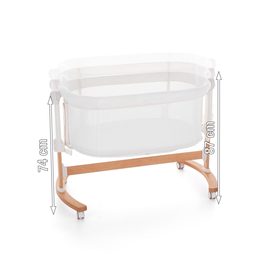 PETITE&MARS - Baby wieg 2in1 GLORY grijs