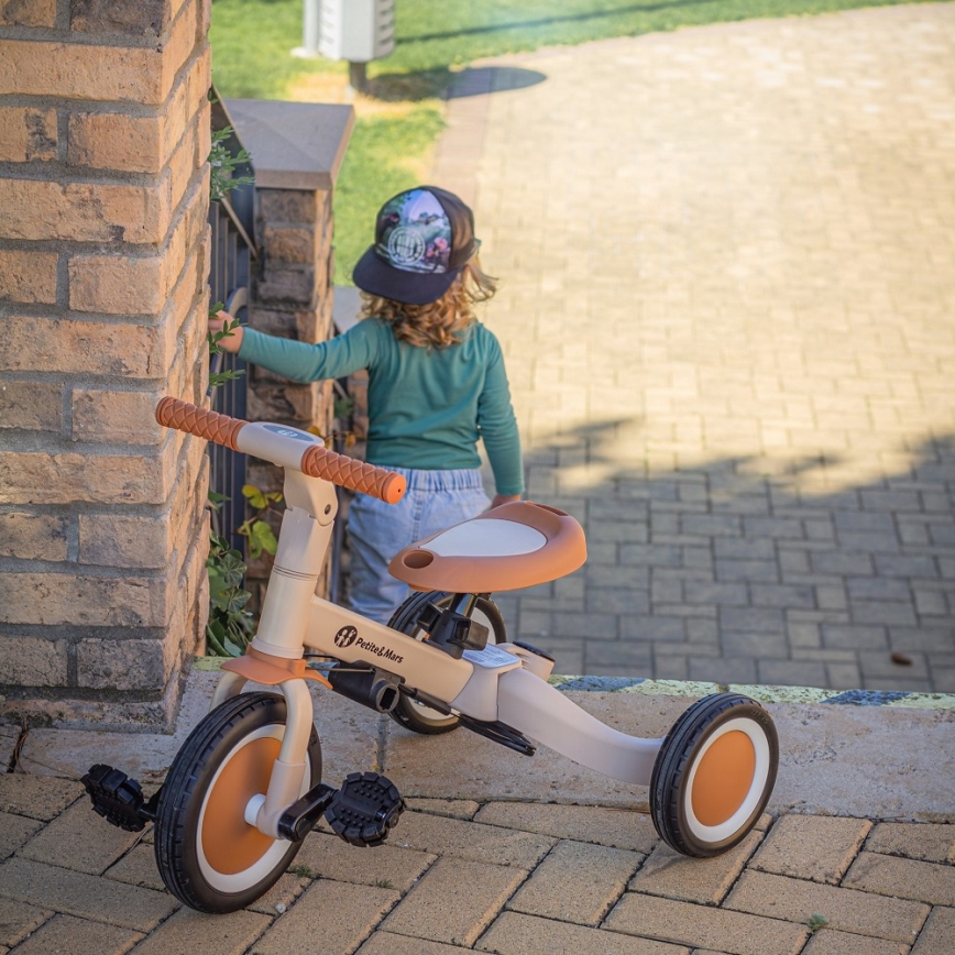 PETITE&MARS - Driewieler voor kinderen 5in1 TURBO Desert Sand