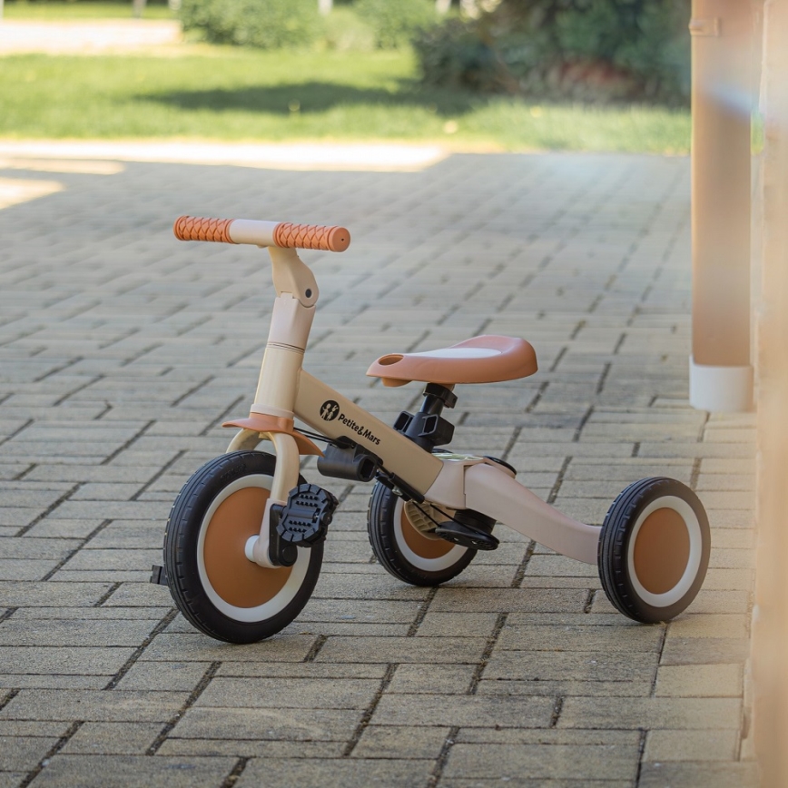 PETITE&MARS - Driewieler voor kinderen 5in1 TURBO Desert Sand