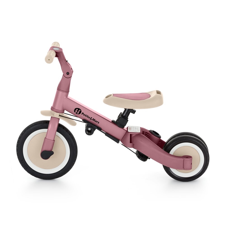 PETITE&MARS - Driewieler voor kinderen 5in1 TURBO Dusty Roos