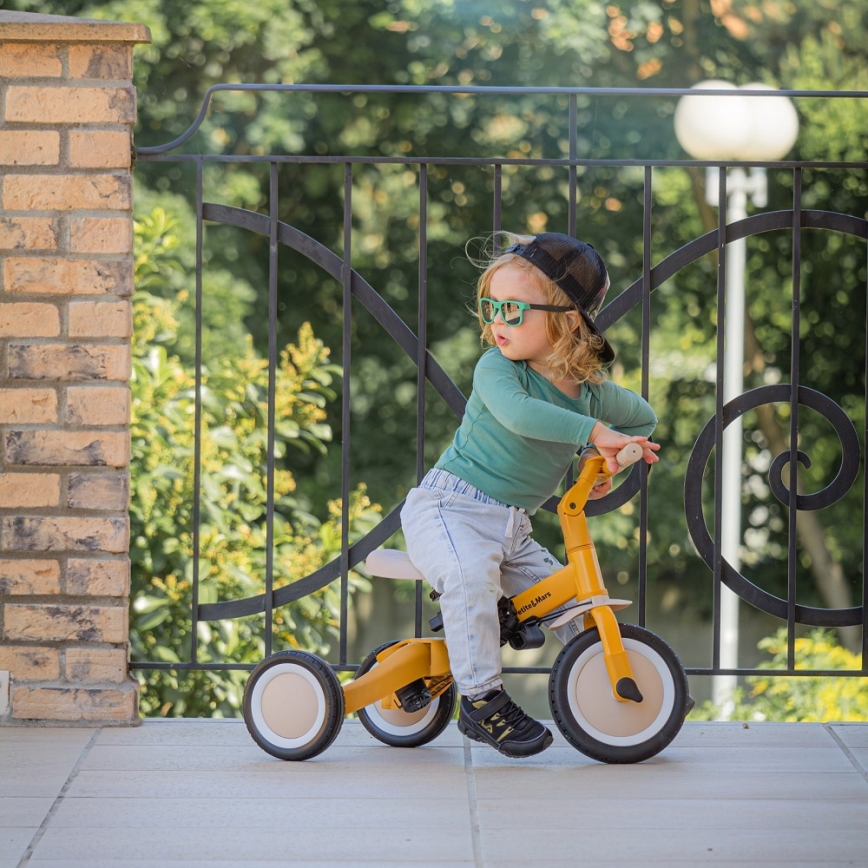 PETITE&MARS - Driewieler voor kinderen 5in1 TURBO Intense Ochre
