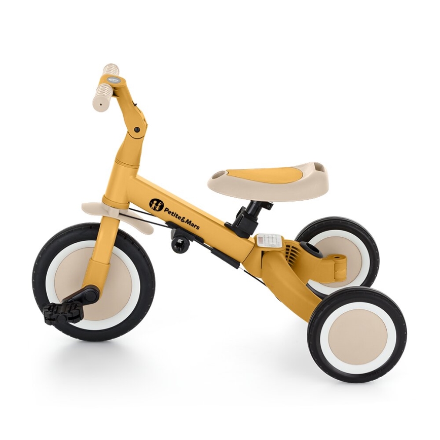 PETITE&MARS - Driewieler voor kinderen 5in1 TURBO Intense Ochre