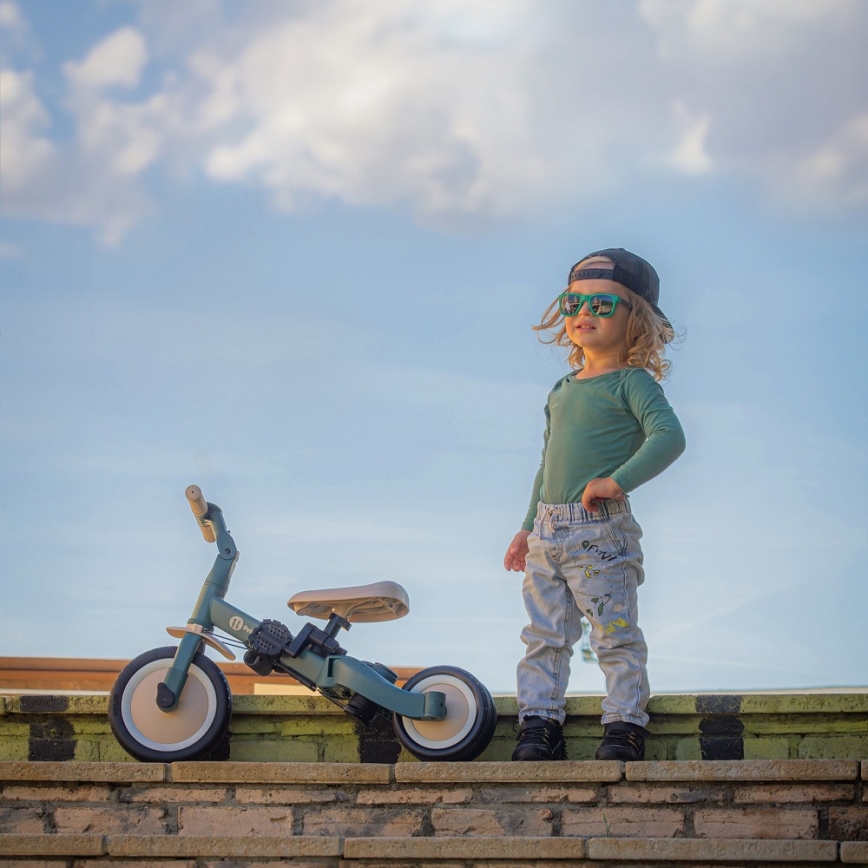 PETITE&MARS - Driewieler voor kinderen 5in1 TURBO Misty Green