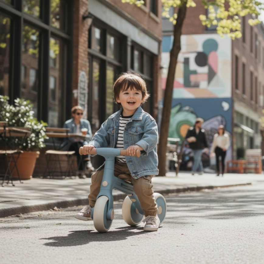 PETITE&MARS - Kinderdriewieler 3-in-1 BINGO Stering Blue