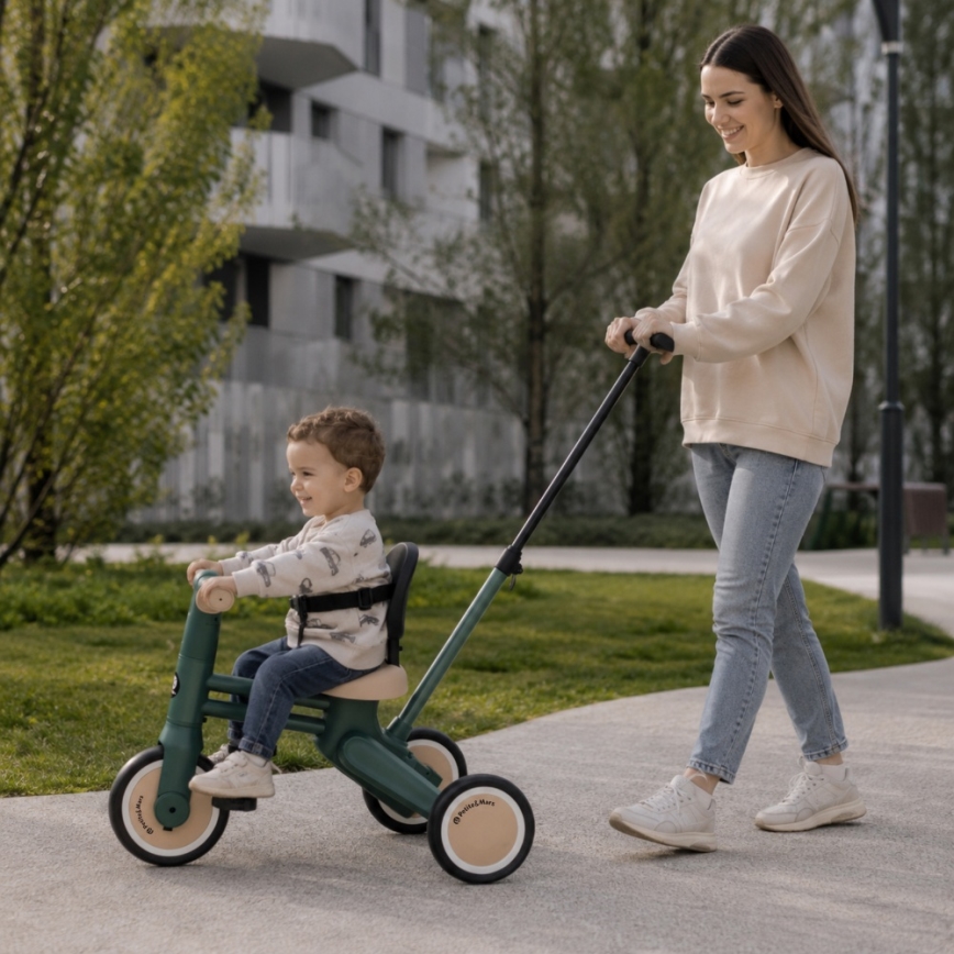 PETITE&MARS - Kinderdriewieler 4-in-1 DRIFT Misty Green
