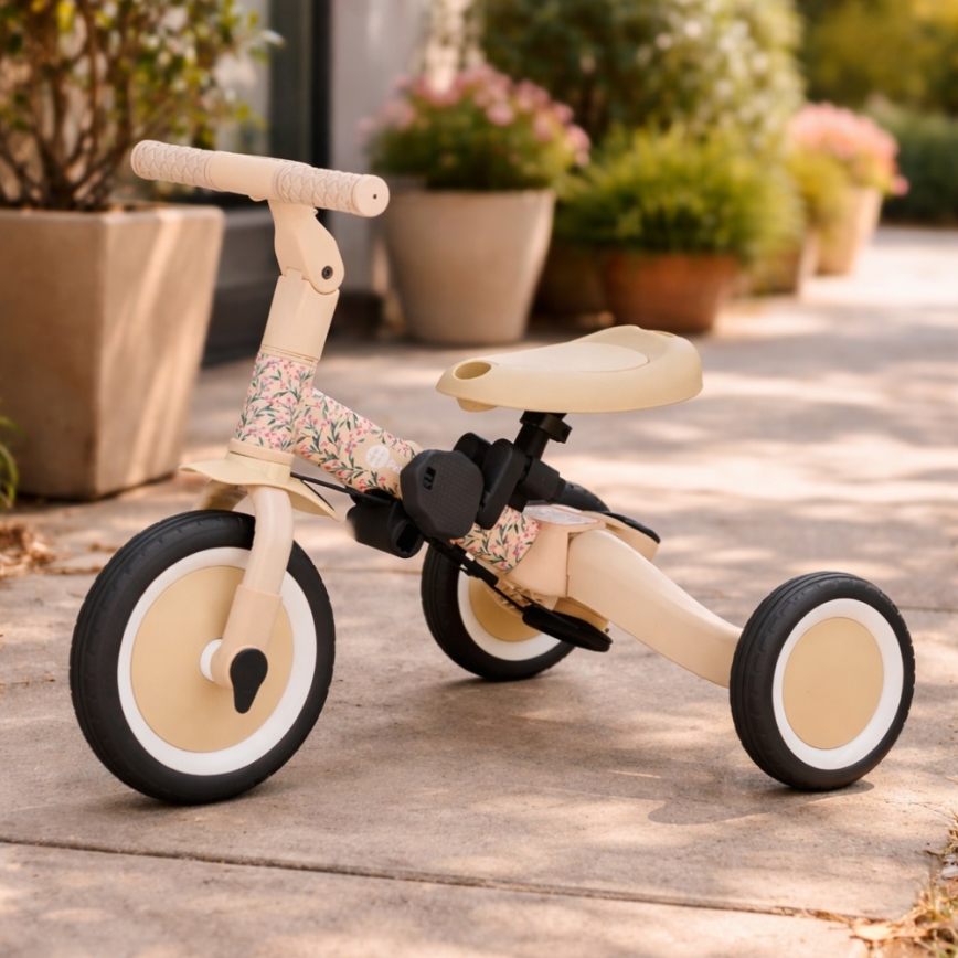 PETITE&MARS - Kinderdriewieler 5-in-1 TURBO LIMITED Pink Meadow
