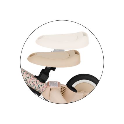 PETITE&MARS - Kinderdriewieler 5-in-1 TURBO Pink Meadow
