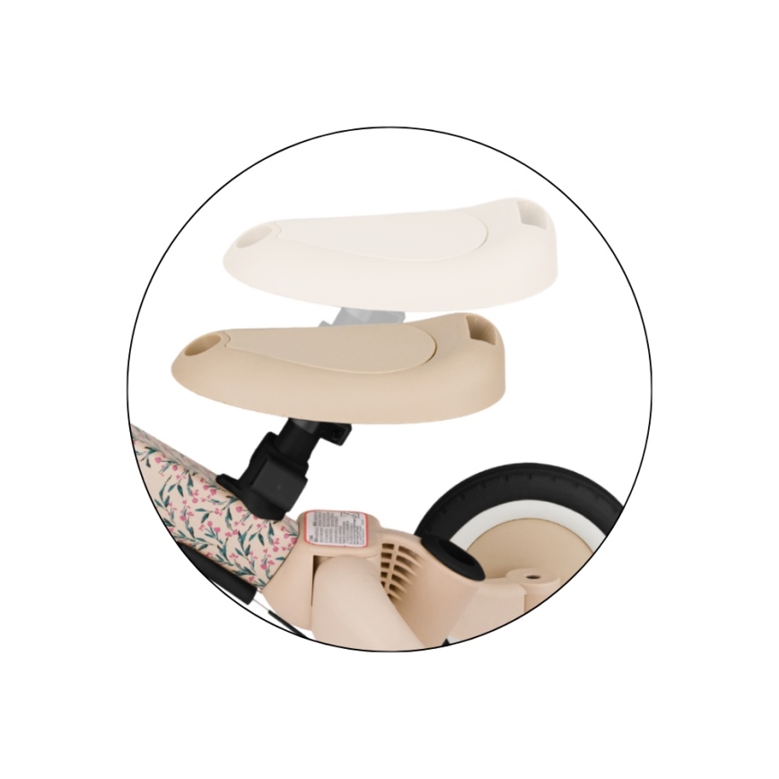 PETITE&MARS - Kinderdriewieler 5-in-1 TURBO Pink Meadow