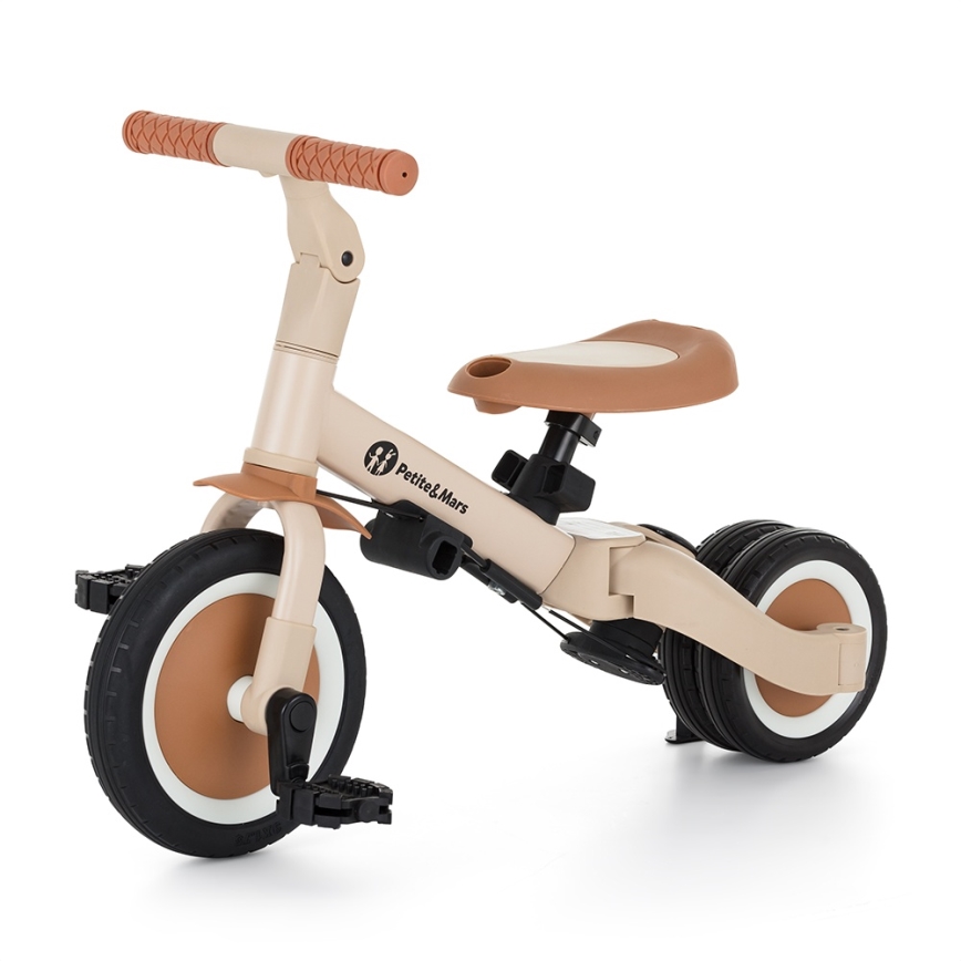 PETITE&MARS - Kinderdriewieler 5-in-1 TURBO PLUS Desert Sand