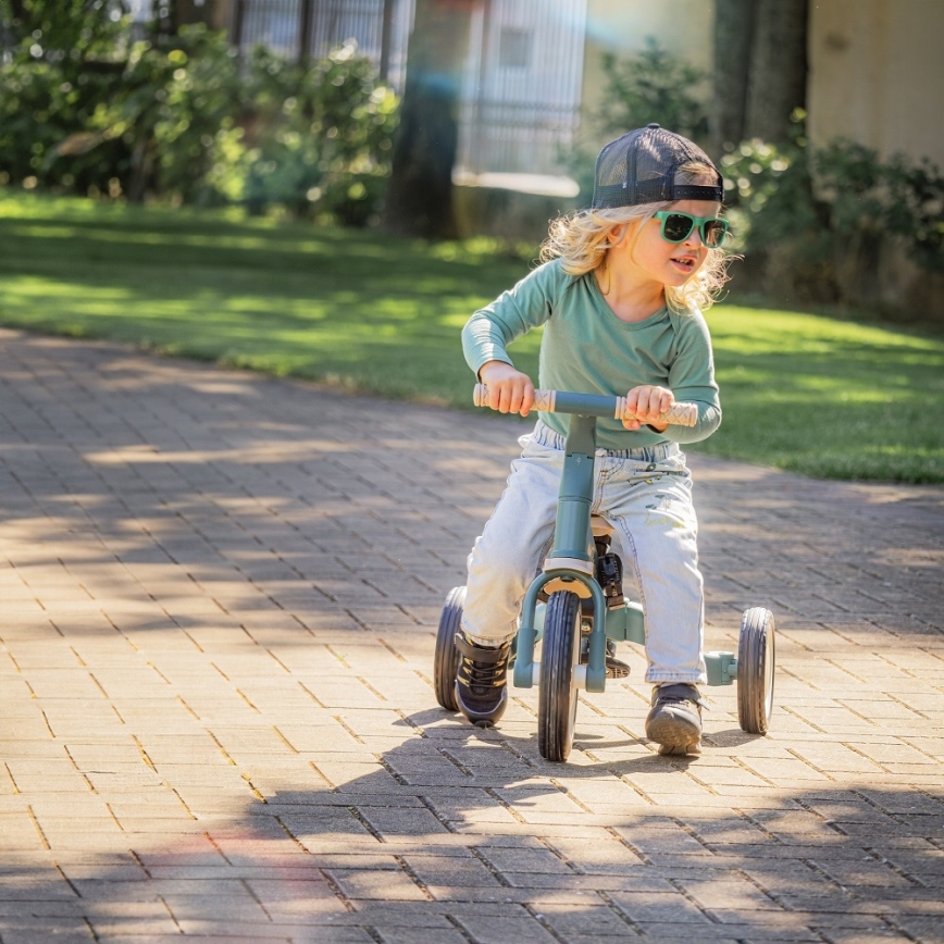 PETITE&MARS - Kinderdriewieler 5-in-1 TURBO PLUS Mistgroen